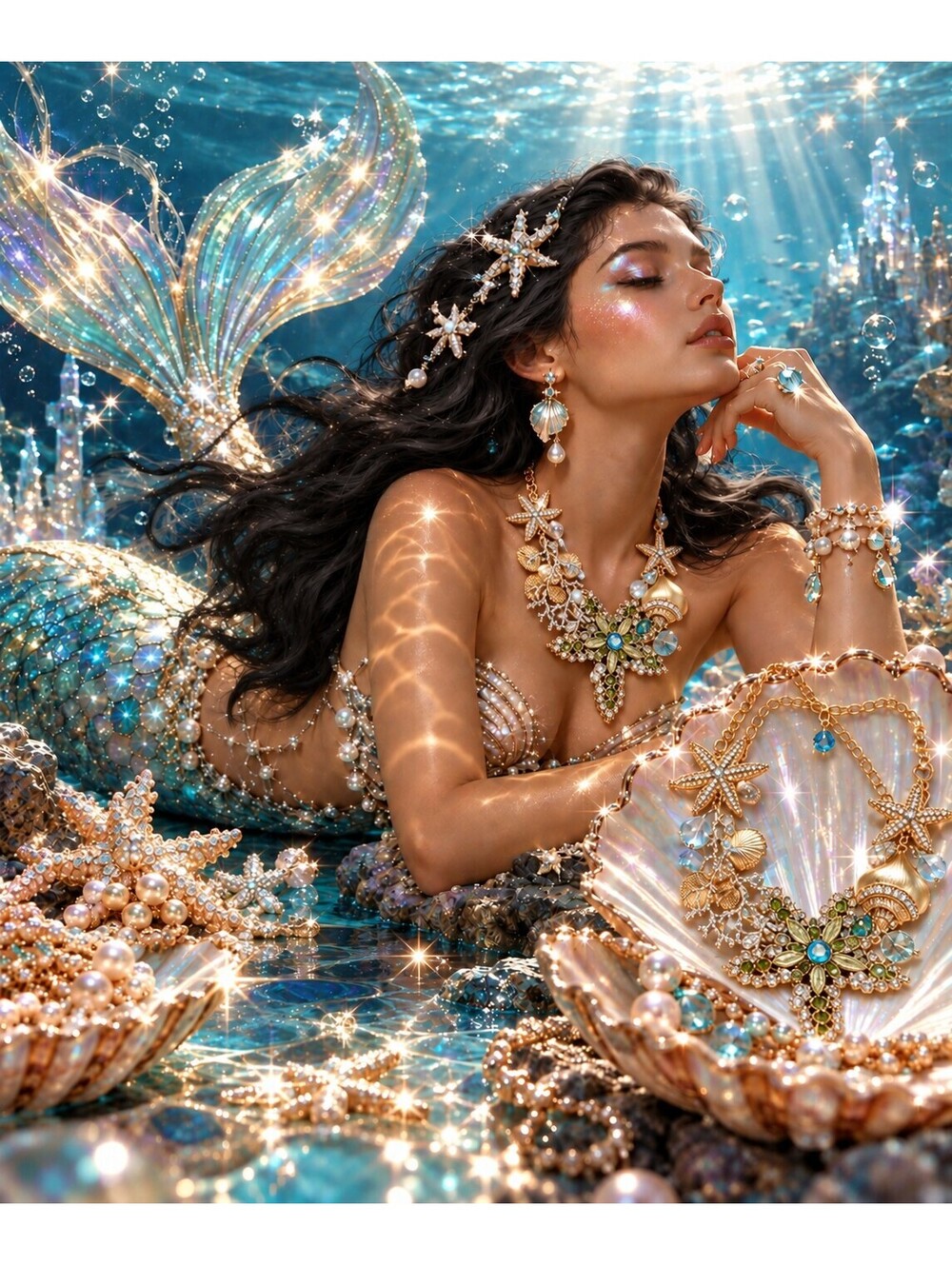 Mermaid Collection Statement Necklace